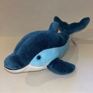 Aurora World Blue Dolphin, 16” Long, Plush Toy, Stuffed Animal